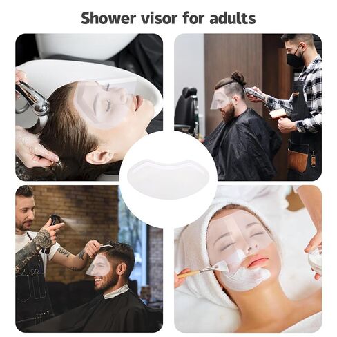 100 قطعة من درع الوجه الشفاف، درع الرموش، درع الوجه الشفاف، قناع الاستحمام للبالغين، درع الوجه بشريط بلاستيكي للاستحمام، قناع الدش، مستلزمات صالونات الشعر، صالونات التجميل، غسل الشعر، قص الشعر in Kuwait