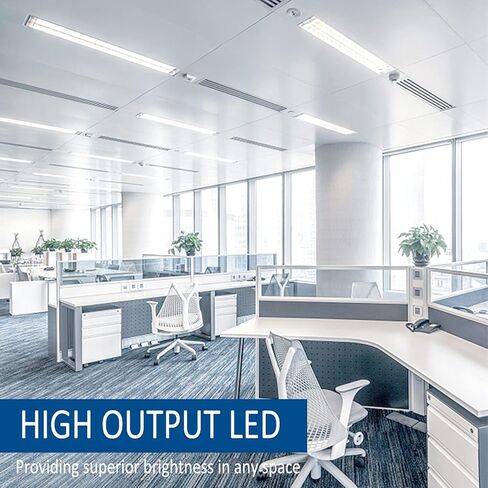 مصابيح أنبوبية LED T8 أحادية الأطراف بطول 4 أقدام، تجاوز الصابورة، 6000 كلفن، عدسة شفافة، 3000LM 22W (ما يعادل 60W) النوع A، 110V 277V، استبدال مصابيح الفلورسنت للمستودع، المرآب، الطابق السفلي، 25 حزمة in Kuwait