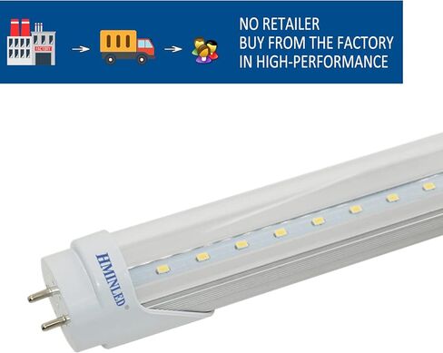 مصابيح أنبوبية LED T8 أحادية الأطراف بطول 4 أقدام، تجاوز الصابورة، 6000 كلفن، عدسة شفافة، 3000LM 22W (ما يعادل 60W) النوع A، 110V 277V، استبدال مصابيح الفلورسنت للمستودع، المرآب، الطابق السفلي، 25 حزمة in Kuwait
