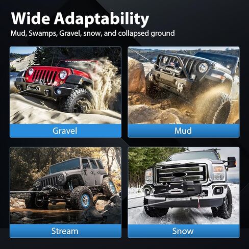 4500LBS electric winch kit, 4500LBS ATV UTV Truck winch, 12V 4500LBS winch Steel Cable Winch, with Roller Fairlead & Control Box & 2 x 12 winch rope Wireless Remote Control & Mounting Plate in Saudi Arabia