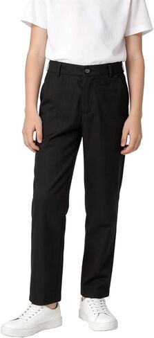 الأولاد لباس السراويل مسطحة الزي المدرسي السراويل سراويل قابلة للتعديل سراويل الخصر in Kuwait