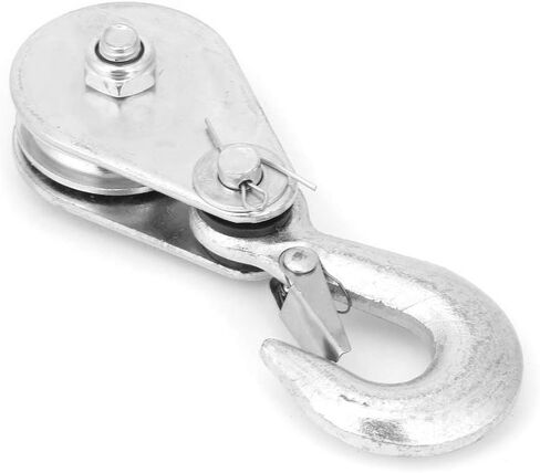 High Strength Steel Snatch Block Pulley with Hook 0.5 Ton Lifting Rope for Internal External Pulley Systems (1 Piece) in Saudi Arabia