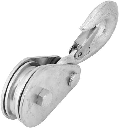 High Strength Steel Snatch Block Pulley with Hook 0.5 Ton Lifting Rope for Internal External Pulley Systems (1 Piece) in Saudi Arabia