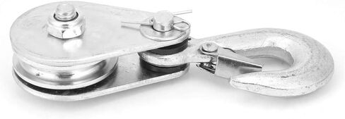 High Strength Steel Snatch Block Pulley with Hook 0.5 Ton Lifting Rope for Internal External Pulley Systems (1 Piece) in Saudi Arabia
