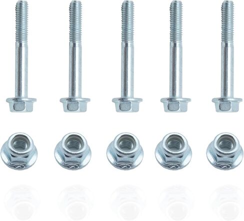 (5 Pack) 19M8321/14M7397 M6 x 45 Screw and Nut Kit - Compatible with John D-eere Replaces 19M8321A in Kuwait