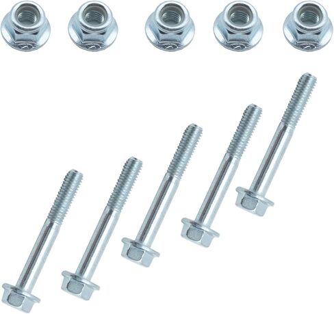 (5 Pack) 19M8321/14M7397 M6 x 45 Screw and Nut Kit - Compatible with John D-eere Replaces 19M8321A in Kuwait