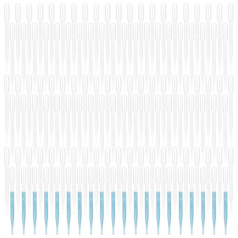 200 قطعة من ماصات النقل البلاستيكية سعة 3 مل - متدرجة للاستعمال مرة واحدة مثالية لنقل السوائل في المشروعات والحرف اليدوية in Kuwait