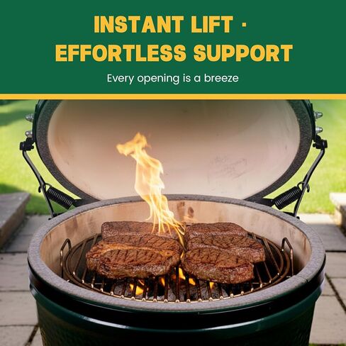 Vankey Hinge Springs (2-Pack) for Medium Big Size Green Egg, 304 Stainless Steel Perfect Replacement Parts for Big Green Color Egg Grill, Rust-Resistant Durable Springs for Green Egg Hinge in Kuwait