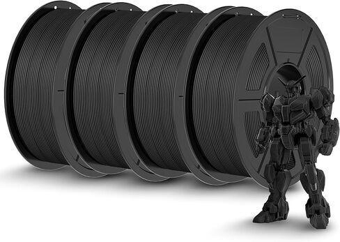 خيوط طابعة PLA ثلاثية الأبعاد عالية السرعة من TECBEARS، خيوط PLA غير لامعة 1.75 مم للسرعة العالية 50-600 مم/ثانية، خيوط غير لامعة عالية المتانة، أسود 1 كجم in Kuwait