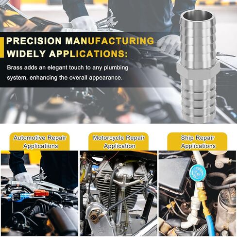 3 قطع من METALLIXITY 3 قطع خرطوم من الفولاذ المقاوم للصدأ 304 إلى محول 1 بوصة × 1/2 بوصة مع 6 قطع مشبك خرطوم للسيارات والدراجات النارية والبحرية والشاحنات وأنظمة الوقود RV in Kuwait