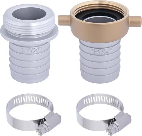 مجموعة تركيب خرطوم العروة الألومنيوم مقاس 1.5 بوصة، مجموعة وصلات خرطوم عرقوب مقاس 1.5 بوصة مع مشبكي خرطوم (1.5 بوصة) in Kuwait