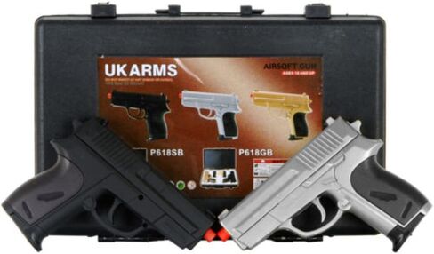 UK ARMS TWIN SPRING AIRSOFT DUAL PISTOL COMBO in Saudi Arabia