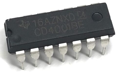 بوابة CD4001BE IC CMOS رباعية المدخلات NOR (عبوة من 10 قطع) in Saudi Arabia