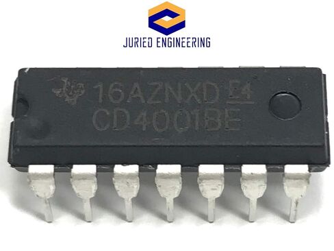 بوابة CD4001BE IC CMOS رباعية المدخلات NOR (عبوة من 10 قطع) in Saudi Arabia