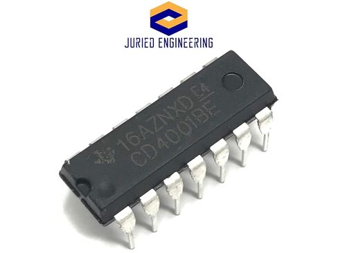 بوابة CD4001BE IC CMOS رباعية المدخلات NOR (عبوة من 10 قطع) in Saudi Arabia