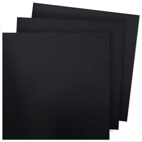 لوح بلاستيكي أسود من البولي إيثيلين عالي الكثافة HDPE بسمك 1/4، 12 × 12 بوصة، 3 قطع in Kuwait
