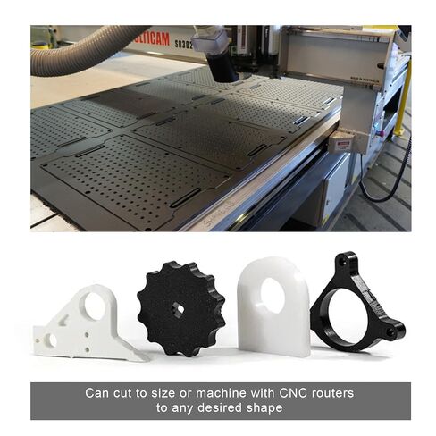 لوح بلاستيكي أسود من البولي إيثيلين عالي الكثافة HDPE بسمك 1/4، 12 × 12 بوصة، 3 قطع in Kuwait