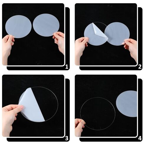 10 Pcs Clear Acrylic Circle Sheets 4 Inch Acrylic Circle Blanks Round Panel Transparent Disc Ornaments for Cake Holders Coasters Picture Frame Painting DIY Crafts in Saudi Arabia
