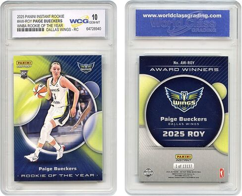 2025 Panini Paige BUECKERS WNBA Rookie of The Year Card RC #AW-Roy Official Rookie Card - Graded GEM Mint 10 in Saudi Arabia