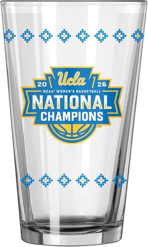 Logo Brands 2026 UCLA Bruins Women's March Madness National Champions 16 oz Pint Glass – 16 Fluid oz | Glass | Champions Design in Saudi Arabia