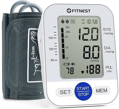 Blood Pressure Monitor, Upper Arm Blood Pressure Monitors for Home Use, Automatic Digital BP Machine, Adjustable Blood Pressure Cuff, High BP Monitor for 2 Users, Large LCD Display, Storage Bag in Saudi Arabia