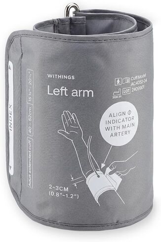 XL Blood Pressure Cuff 15.8-20.5 inches (40-52 cm) for Withings BPM Vision: Wi-Fi Smart Blood Pressure Monitor in Kuwait