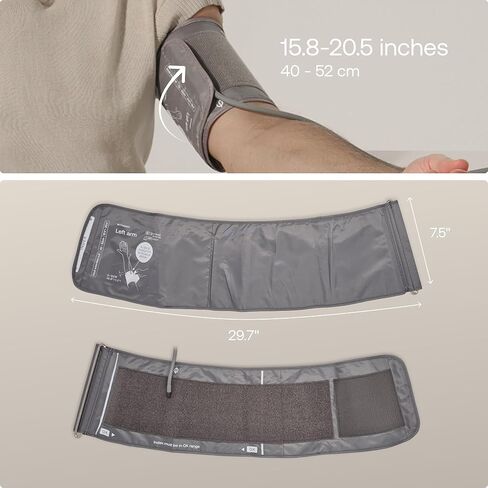 XL Blood Pressure Cuff 15.8-20.5 inches (40-52 cm) for Withings BPM Vision: Wi-Fi Smart Blood Pressure Monitor in Kuwait