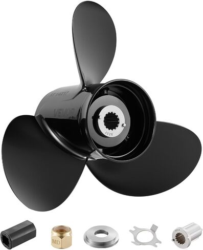 VEVOR المروحة الخارجية، ترقية البحرية OEM الألومنيوم قارب خارجي المروحة تناسب محركات الزئبق 30/35/40/45/50/55/60/70hp متوافق مع Evinrude Outboard RH in Kuwait