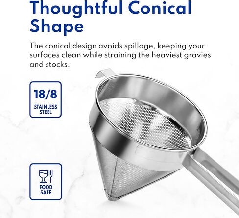 New Star Foodservice 34196 18/8 Stainless Steel China Cap Strainer, 7-Inch, Coarse Mesh in Saudi Arabia