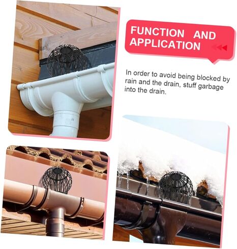 Veemoon 8pcs Drainage Basket Strainer Leaf Filter Gutter Guard Kitchen Drain Cover Channel Drain Roof Blocking Covers in Saudi Arabia