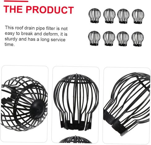 Veemoon 8pcs Drainage Basket Strainer Leaf Filter Gutter Guard Kitchen Drain Cover Channel Drain Roof Blocking Covers in Saudi Arabia