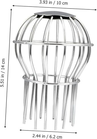 STOBOK 1pc Stainless Steel Drain Basket Strainer Leaf Filter Fine Mesh Gutter Cover Sink Catcher in Saudi Arabia