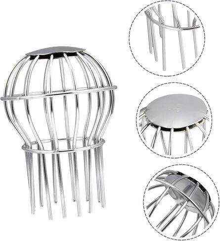 STOBOK 1pc Stainless Steel Drain Basket Strainer Leaf Filter Fine Mesh Gutter Cover Sink Catcher in Saudi Arabia