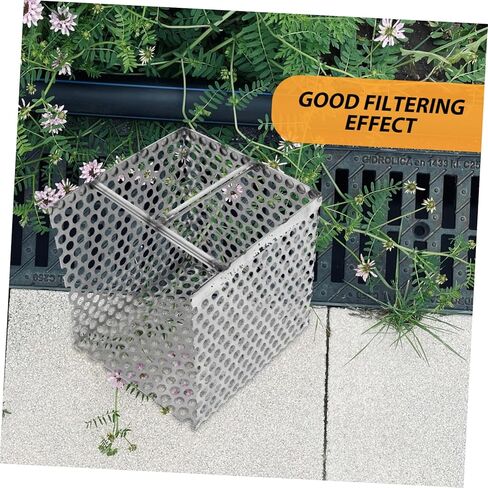Large Capacity Drain Rack Strainer Food Strainer for Sink Gutter Stainless Steel Drain Filtering Basket in Saudi Arabia