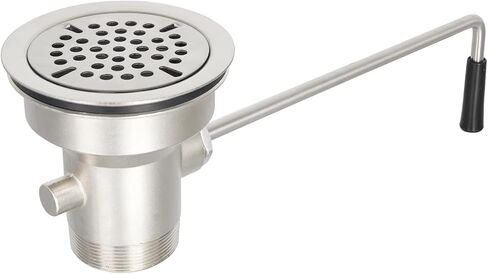 3-1/2 Inch Commercial Sink Drain with Twist Handle Kitchen Sink Opening Waste Drain Valve Stopper Prevents Sink Clogged Overflow for 1/2/3 Compartment Sink Style Drains in Saudi Arabia