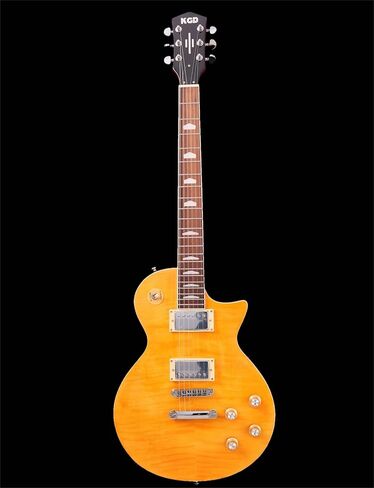 KGD Electric Guitar, Mahogany Body & Neck, 22 Fret Rosewood Fingerboard, 6-String Professional Fixed Bridge,Professional/Full Size/Electric Guitars for Adults (Yellow) in Saudi Arabia