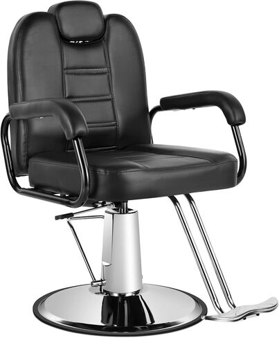 Artist hand Barbers Chairs, Heavy Duty Hydraulic Reclining Salon Chair Spa Furniture Reclining Extra Wider Seat Beauty Hair Salon Equipment(Black) in Kuwait