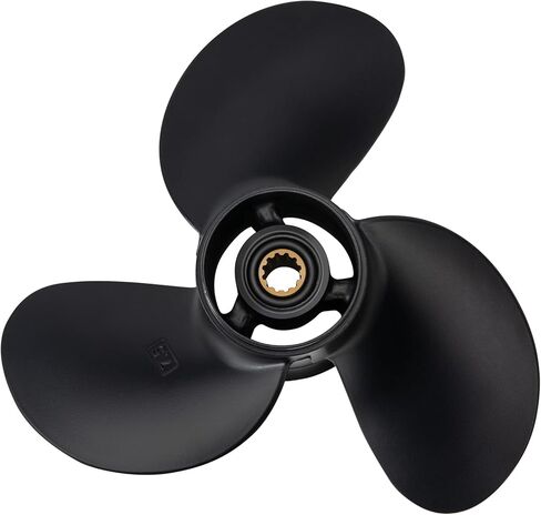 مروحة قارب خارجية من الألومنيوم مقاس 8.5 × 7.5 لمحركات Tohatsu & Mercury 8-9.9HP، 12 سنًا، 3B2B64515-1، متوافقة مع Tohatsu & Mercury 8HP 9.9HP، RH in Kuwait