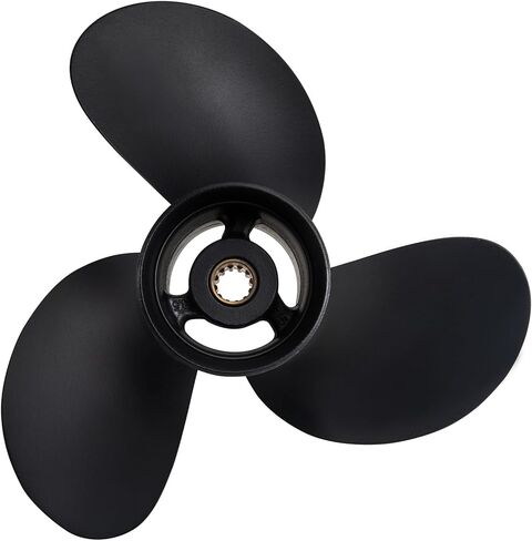 مروحة قارب خارجية من الألومنيوم مقاس 8.5 × 7.5 لمحركات Tohatsu & Mercury 8-9.9HP، 12 سنًا، 3B2B64515-1، متوافقة مع Tohatsu & Mercury 8HP 9.9HP، RH in Kuwait