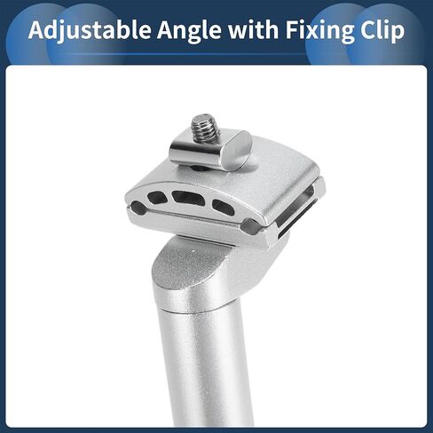 Bike Seat Post 27.2x350mm Bike Saddle Post Seat Tube Aluminum Alloy Silver Tone Adjustable Angle in Saudi Arabia
