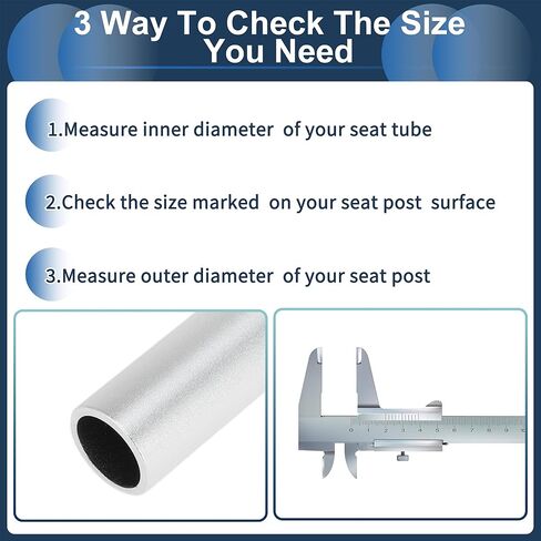 Bike Seat Post 27.2x350mm Bike Saddle Post Seat Tube Aluminum Alloy Silver Tone Adjustable Angle in Saudi Arabia