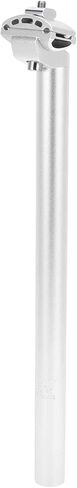 Bike Seat Posts 27.2x400mm Bike Saddle Post Seat Tube Aluminum Alloy Silver Tone Adjustable with Fixing Clip in Saudi Arabia