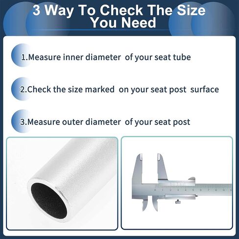 Bike Seat Posts 27.2x400mm Bike Saddle Post Seat Tube Aluminum Alloy Silver Tone Adjustable with Fixing Clip in Saudi Arabia