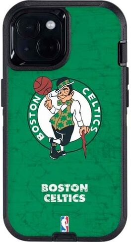 Skinit Decal Phone Skin Compatible with OtterBox Defender iPhone 14 - Officially Licensed NBA Boston Celtics Green Primary Logo Design in Saudi Arabia