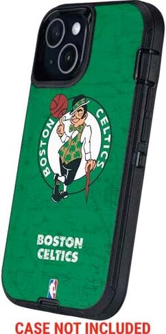 Skinit Decal Phone Skin Compatible with OtterBox Defender iPhone 14 - Officially Licensed NBA Boston Celtics Green Primary Logo Design in Saudi Arabia