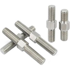 Double Threaded Rod, Left and Right Thread Double End Thread Rod M16 Positive and Negative Thread Bar Stud Bolts Screw 304 Stainless Steel(M16x130mm-1pcs) in Kuwait
