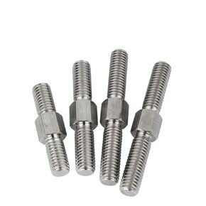 Generic M3 M4 M5 M6 M8 M10 M12 M14 M16 A2 304 Stainless Steel Double End Studs Bolt Left and Right Thread Screw Rod Stud Bolt(M5-5PCS,50mm) in Kuwait