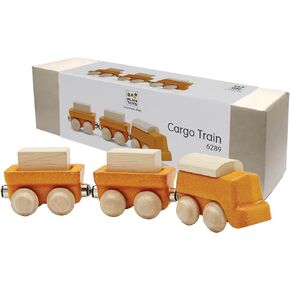PlanToys® Celebration Wooden Train Set with Photo Slot & Chalkboard | Customizable Keepsake 3 Pcs Pull Toy Made with Sustainable Rubberwood for Kids in Kuwait