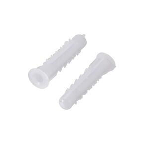 concrete tube, 100pcs 9mmx30mm Plastic Expansion Pipe Column Concrete Anchor Wall Plug White for Home Garden DIY Application in Kuwait