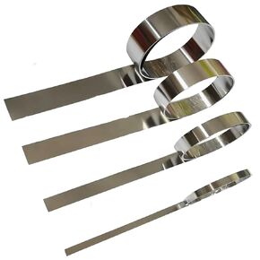 شريط من الفولاذ المقاوم للصدأ 301 عالي المرونة بطول 1 متر سميك 0.1 مم - 0.8 مم عرض شريط رقائق رقيقة 5/8/10/15/20/25/30/35/40/45/50 مم (0.2x20x1000 مم) in Kuwait